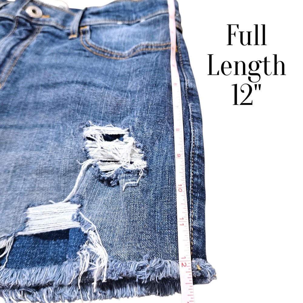 Abercrombie Kids 17/18 Distressed Denim Shorts Adjustable Waist Size 17/18 - Picture 7 of 9